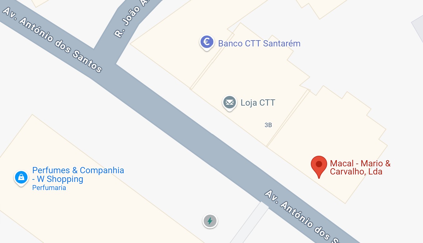 Mapa estático da localização da Macal